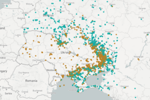 Більше ніж 500 днів російського вторгнення на моніторинговій карті 
